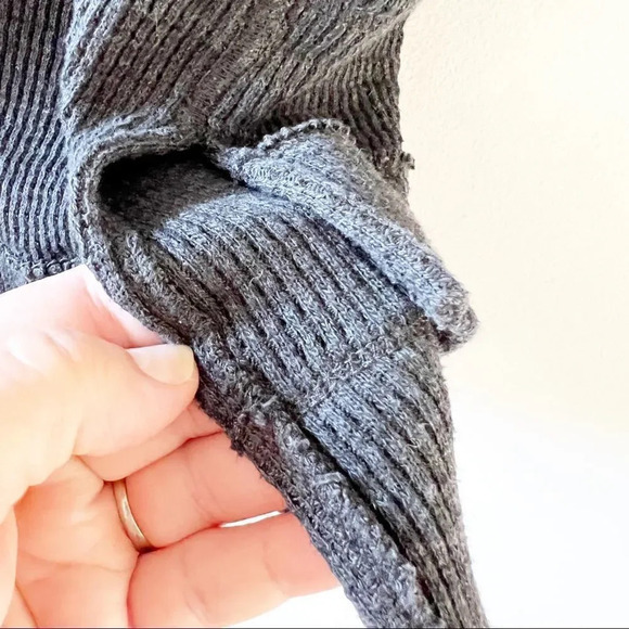 Free People We the Free Reverse Tie Dye Waffle Weave Tunic Dress XS Batik Gray - Picture 8 of 9